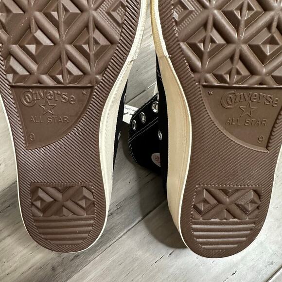 NWT Comme Des Garcons Converse Play High Top Sneakers Black Men's 9 Women's 11 - Picture 7 of 9